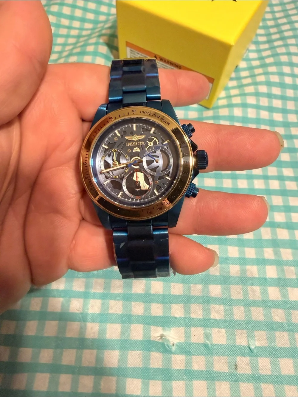 Invicta Speedway “Blue Label” Exoprix Men's Watch - 39.5mm, Blue (51032)